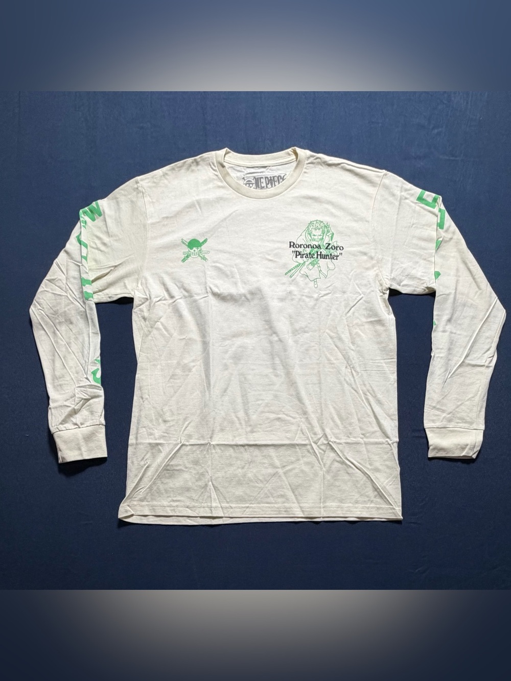 Ripple Junction 100% Cotton Size L NWOT One Piece Roronoa Zoro Long Sleeve T-Shi